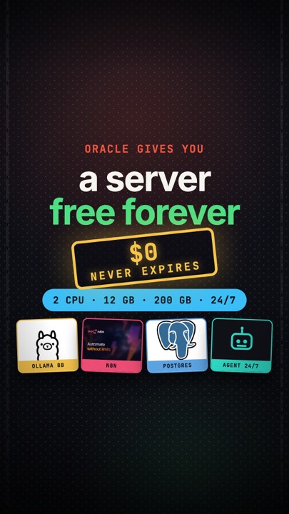 Oracle gives you a server, free, forever